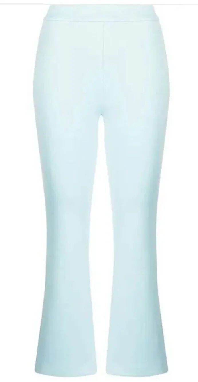 CYNTHIA ROWLEY Mid-Rise Bonded Cropped Flare Trousers NWT Size 2